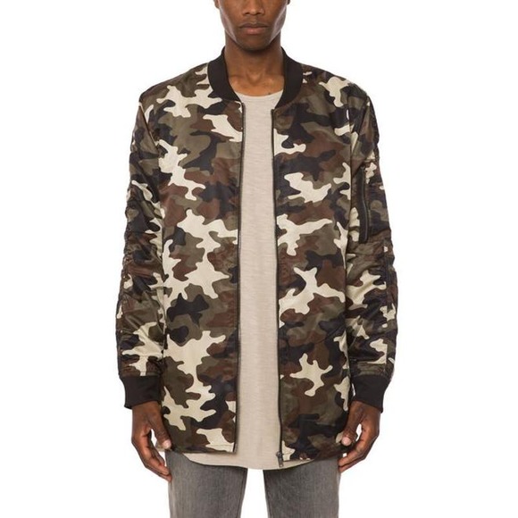 Elwood Men's Camouflage Bomber Zip Up Windbreaker Jacket. Size M - Picture 1 of 11